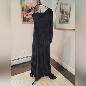 NWOT Black One-Shoulder Evening Dress Size 8